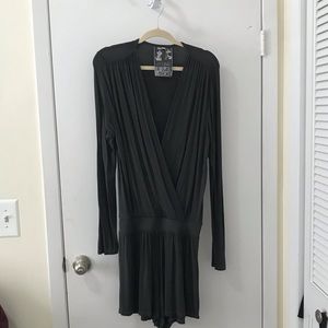 Olive Plunging Romper